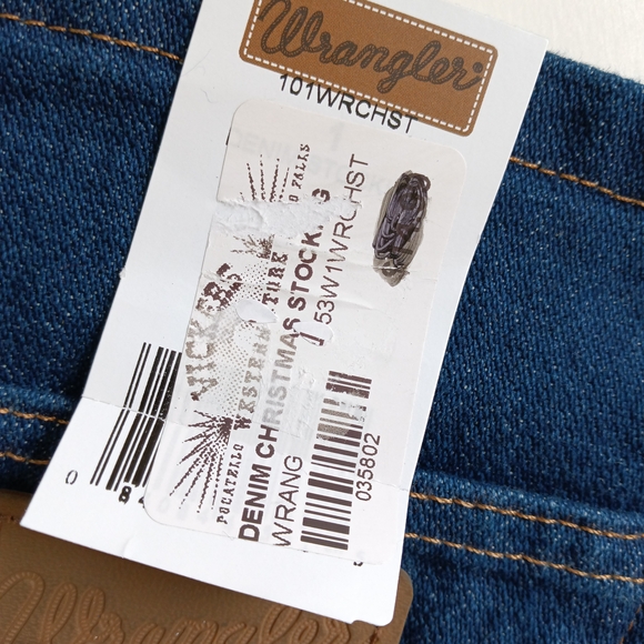 NWT Wrangler Blue Denim Christmas Stockings *Pair* - Picture 6 of 6